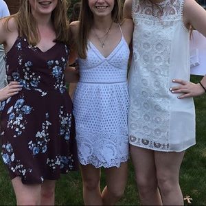 XS White lace dress from Abercrombie&Fitch